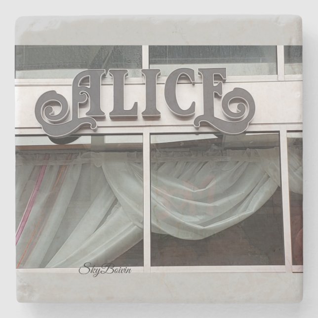 Alice shop stone coaster (Front)