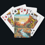 Alice Springs Australia Travel Art Vintage Playing Cards<br><div class="desc">Alice Springs retro vector travel design. Alice Springs is a remote town in Australia’s Northern Territory,  halfway between Darwin and Adelaide,  both 1, 500km away. It’s a popular gateway for exploring the Red Centre,  the country's interior desert region.</div>