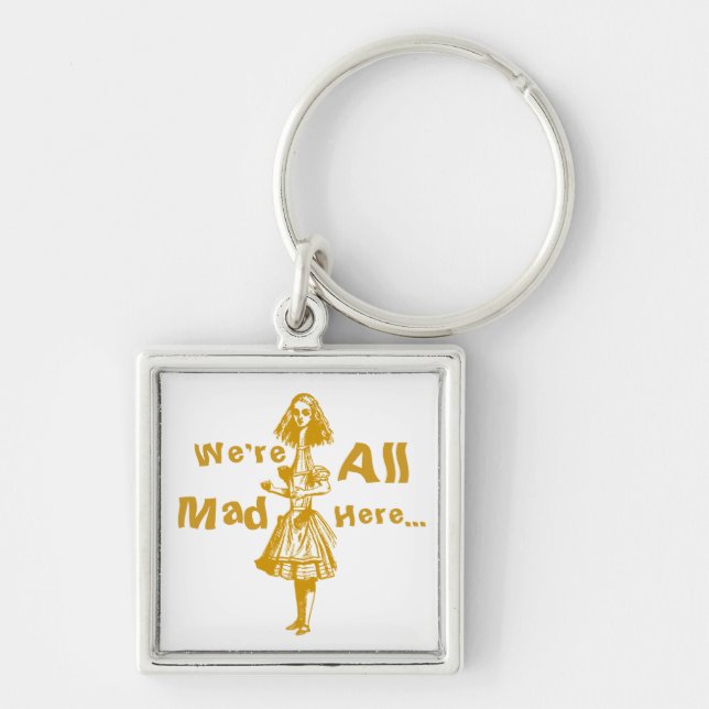 Alice Stretched in Wonderland Key Ring (Front)