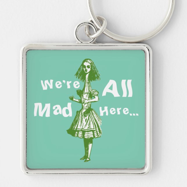 Alice Stretched in Wonderland Key Ring (Front)