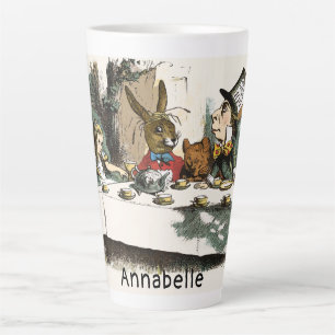 Alice Tea Party Mad Hatter Personalise Latte Mug