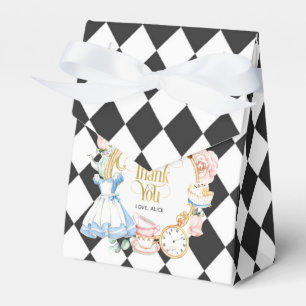 Alice tea party wonderland birthday purple favour box