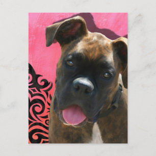 Alice the Boxer Pup by Jen Geraghty Postcard