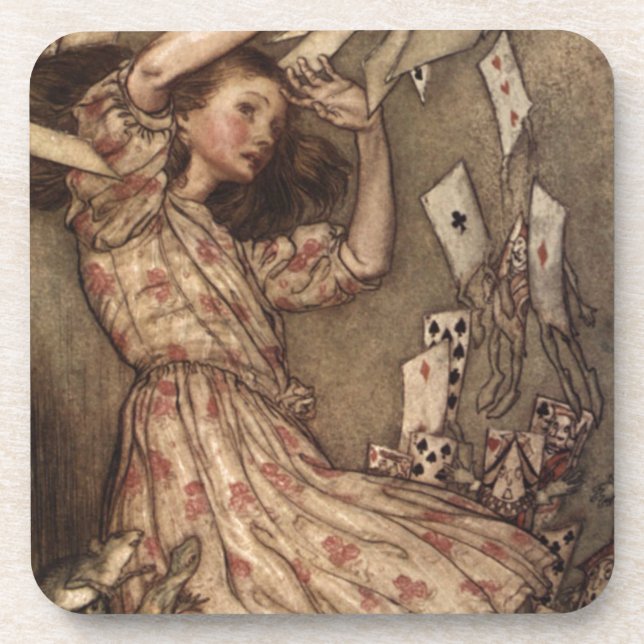 Alice & the Cards by Arthur Rackham Coaster (Front)