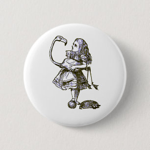 Alice & the Flamingo 6 Cm Round Badge