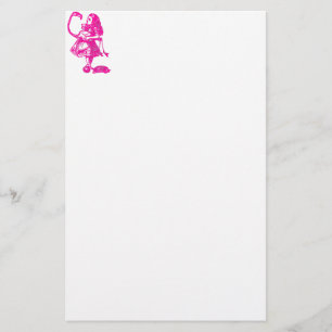 Alice & the Flamingo in Hot Pink Stationery