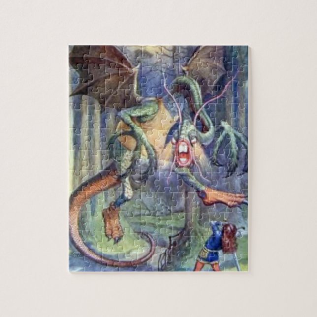 Alice & the Jabberwocky Full Colour Puzzle (Vertical)
