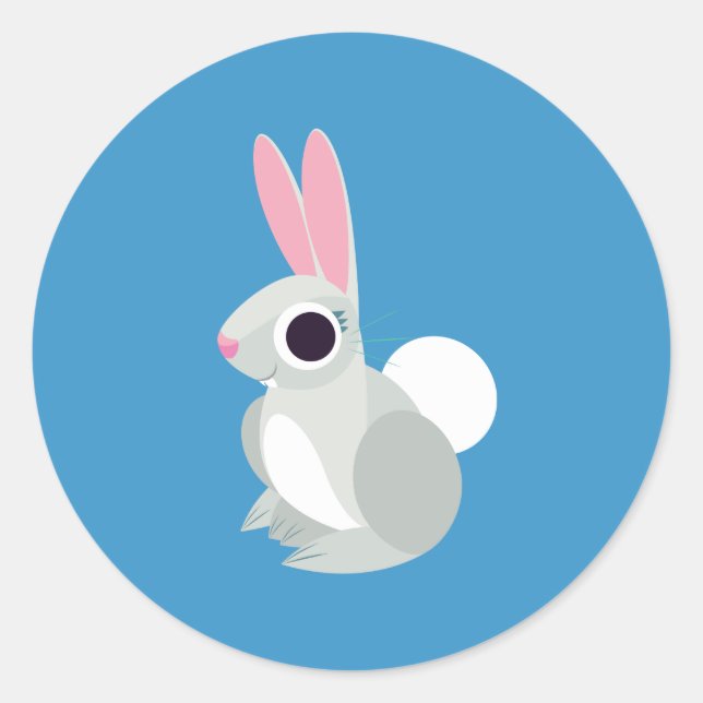 Alice the Rabbit Classic Round Sticker (Front)