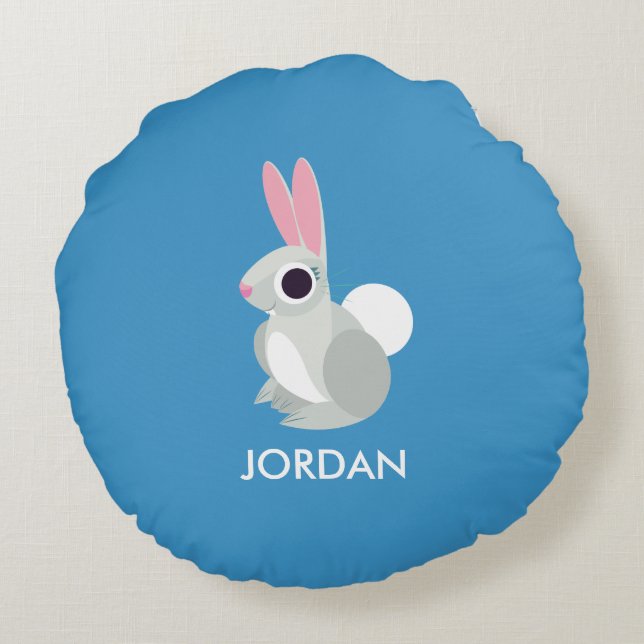 Alice the Rabbit Round Cushion (Back)