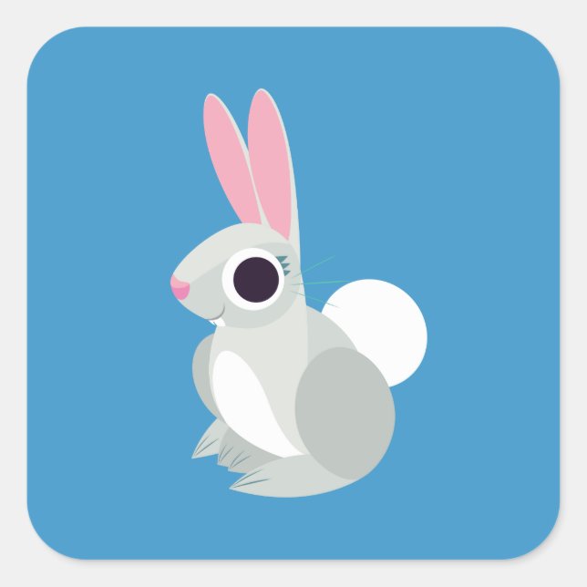 Alice the Rabbit Square Sticker (Front)
