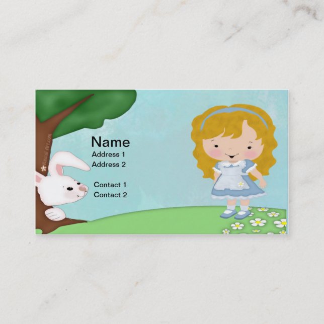 Alice & The White Rabbit Business Card (Front)