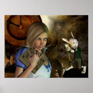 Alice & The White Rabbit Print