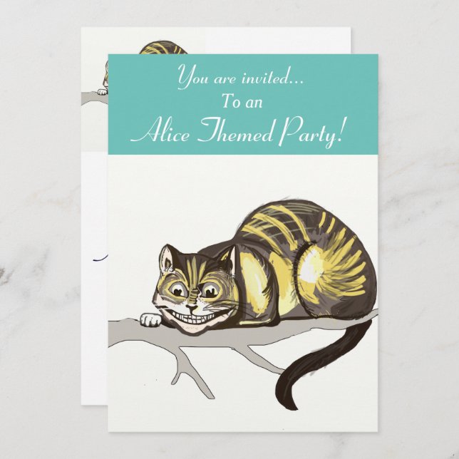 Alice Themed Party Invite (Front/Back)