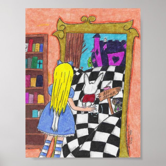 Alice through and look glass poster (Front)