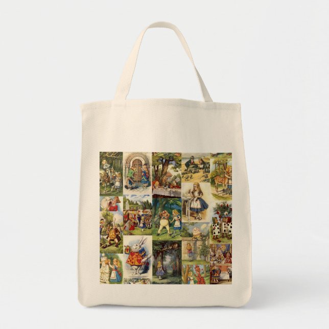 Alice Through the Looking Glass Grocery Tote (Front)