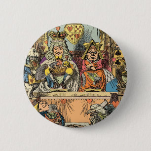 Alice Trial of the Knave of Hearts Vintage  6 Cm Round Badge
