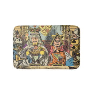 Alice Trial of the Knave of Hearts Vintage Bath Mat
