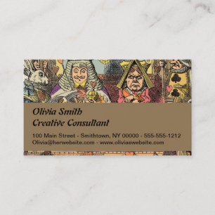 Alice Trial of the Knave of Hearts Vintage Business Card