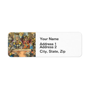 Alice Trial of the Knave of Hearts Vintage  Return Address Label