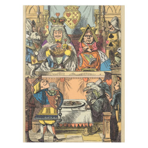 Alice Trial of the Knave of Hearts Vintage  Tablecloth