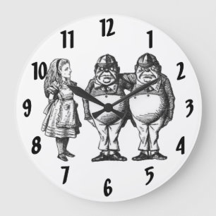 Alice, Tweedle Dee & Tweedle Dum Wall Clock