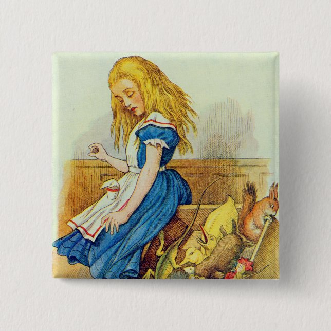 Alice Upsets the Jury-Box 15 Cm Square Badge (Front)