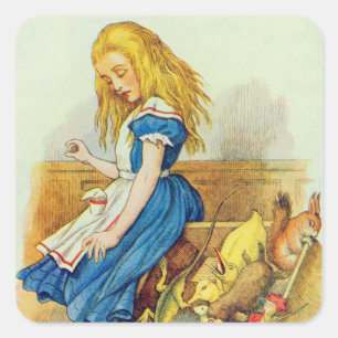 Alice Upsets the Jury-Box Square Sticker