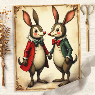 Alice Vintage Rabbits Scrapbook Paper