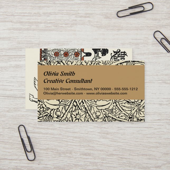 Alice White Rabbit Classic Wonderland  Business Card (Front/Back In Situ)