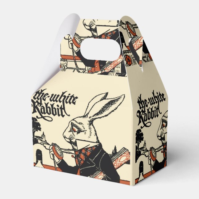 Alice White Rabbit Classic Wonderland  Favour Box (Front Side)