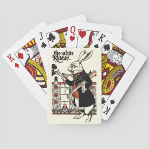 Alice White Rabbit Classic Wonderland  Playing Cards