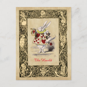 Alice - White Rabbit - The Herald 1865 Postcard