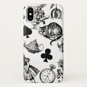 Alice White Rabbit Wonderland Cheshire Cat iPhone X Case