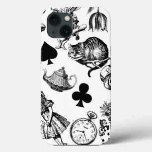 Alice White Rabbit Wonderland Cheshire Cat iPhone 13 Case