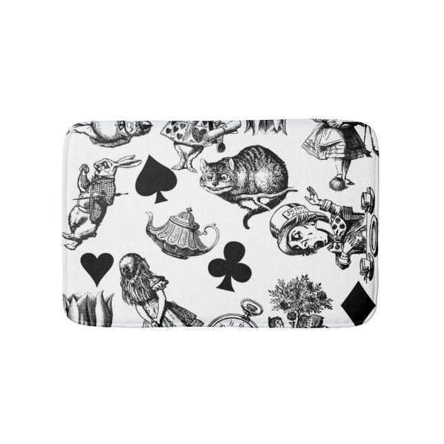 Alice White Rabbit Wonderland Classic Bath Mat (Front)