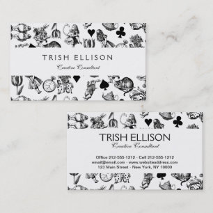 Alice White Rabbit Wonderland Classic Business Card