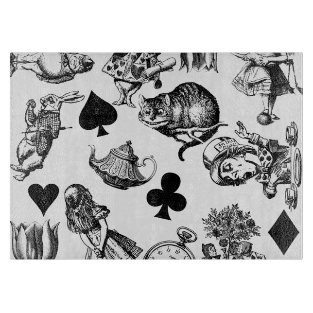 Alice White Rabbit Wonderland Classic Cutting Board (Front)