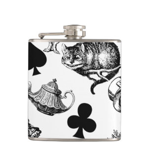 Alice White Rabbit Wonderland Classic Hip Flask