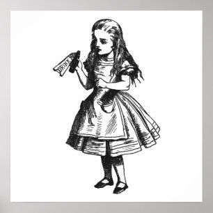 Alice with "Drink Me" Bottle Poster