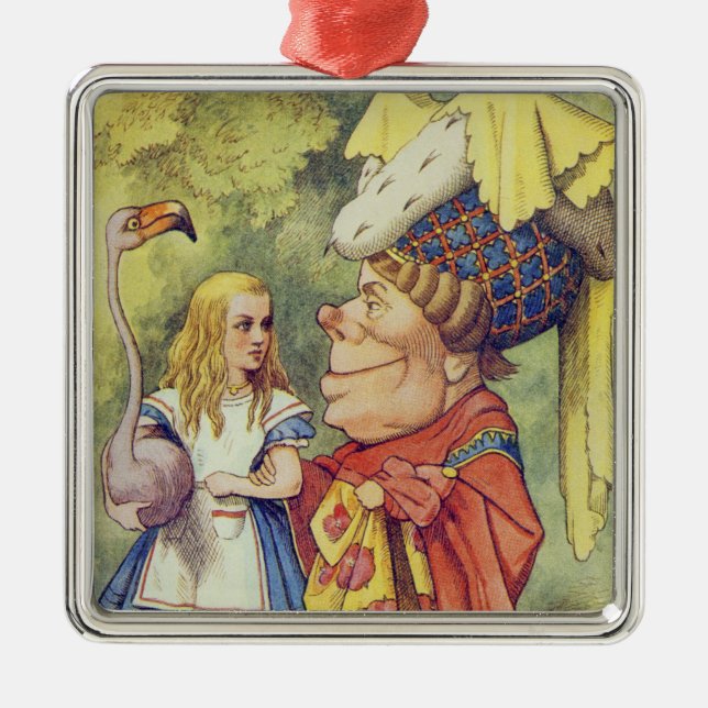 Alice with the Duchess Metal Tree Decoration (Front)
