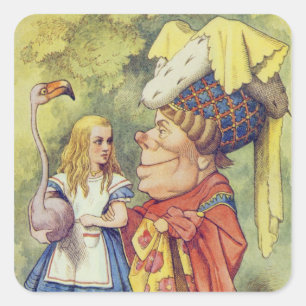 Alice with the Duchess Square Sticker