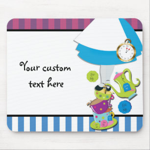 Alice Wonderland Mad Whimsical Tea Party Mouse Pad
