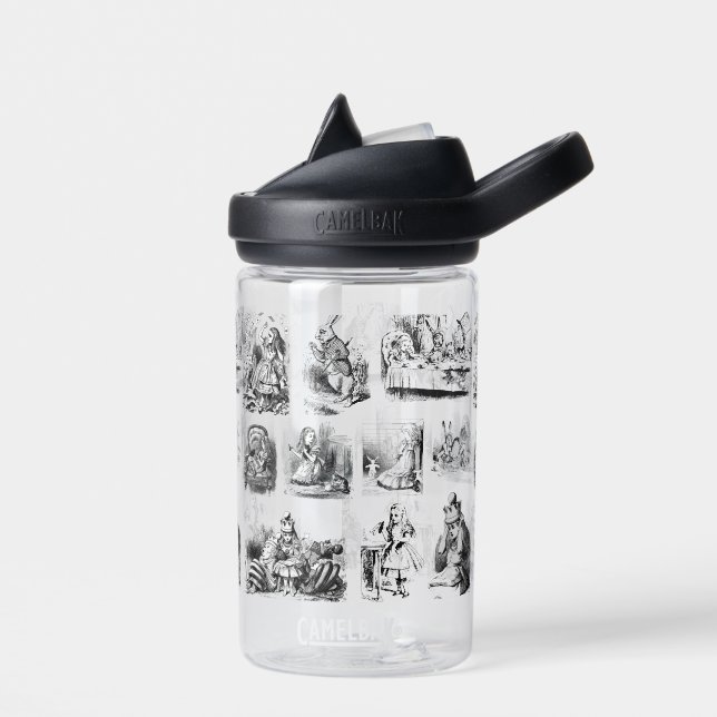Alice's Adventures in Wonderland Pattern Water Bottle (Left)