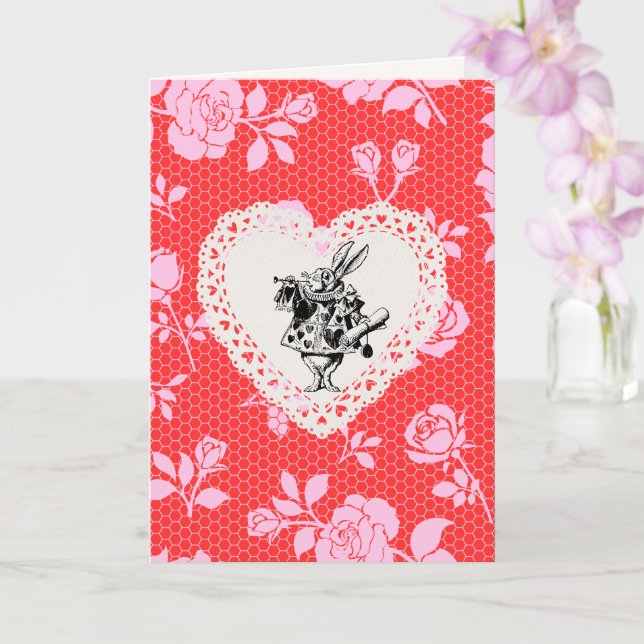 Alice's Adventures in Wonderland Valentine's Card (Orchid)