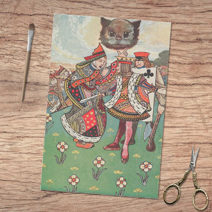 Alice's Adventures in Wonderland Vintage Cards Cat Tissue Paper