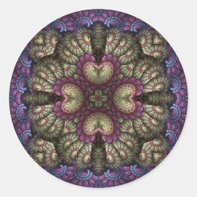 Alice's Asters II Round Stickers (Front)