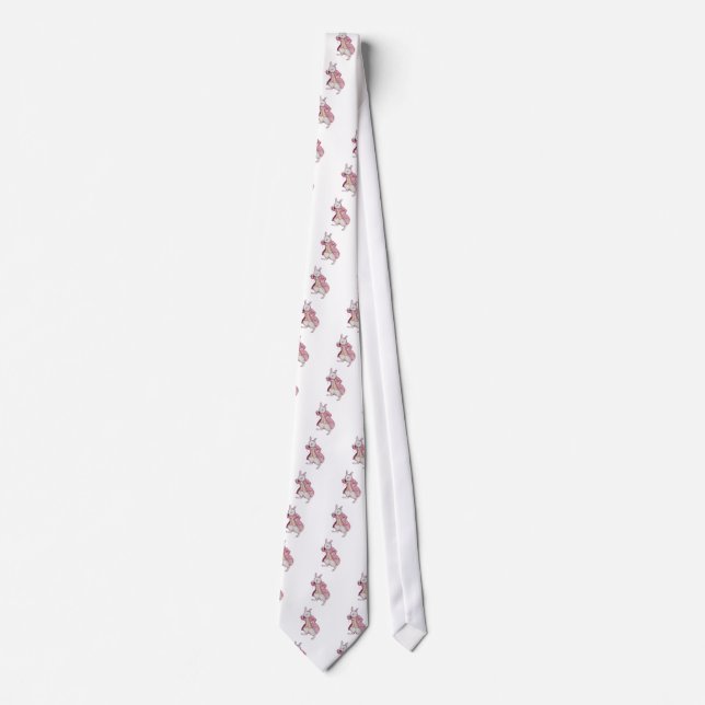 ALICE'S CHARMING WHITE RABBIT TIE (Front)