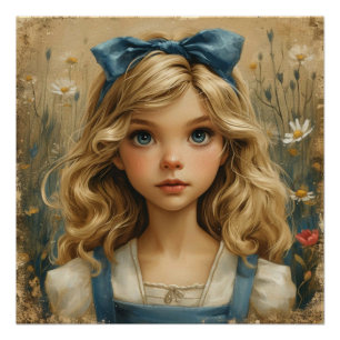Alice's Dreamy Odyssey: Wonderland Whimsy Poster