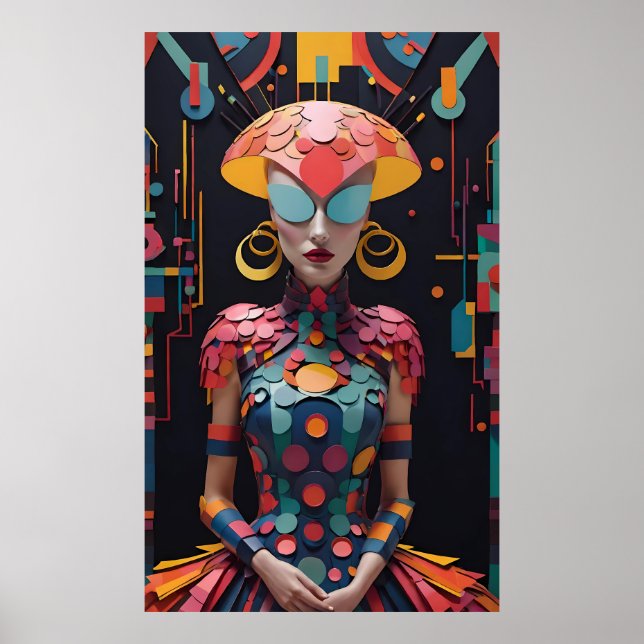 Alice's New Afternoon Tea Party - Ken Gauge Art Poster (Front)