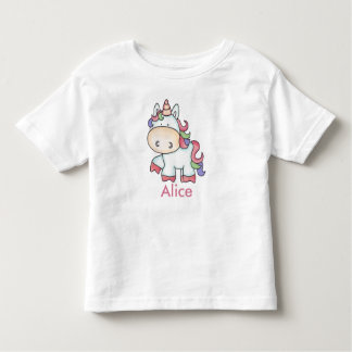 Alice's Personalised Unicorn Gifts Toddler T-Shirt